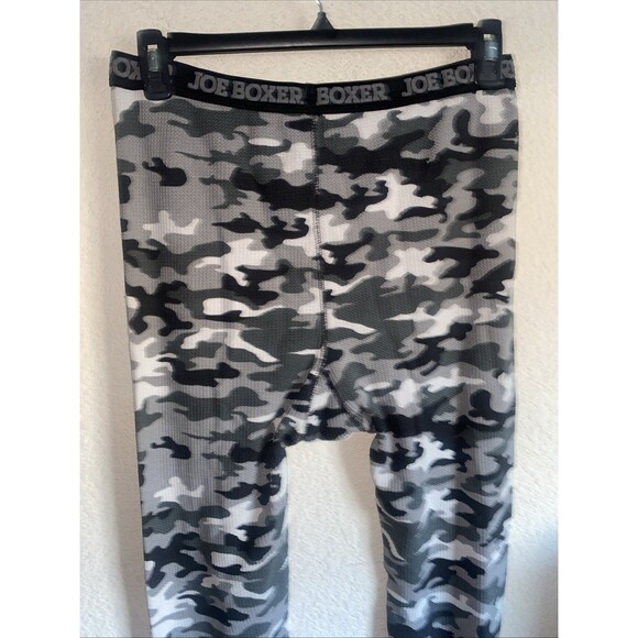 Joe Boxer Thermal Pants Camo Ankle Length Men’s Jogger White Large Hunting Hike - Picture 4 of 6